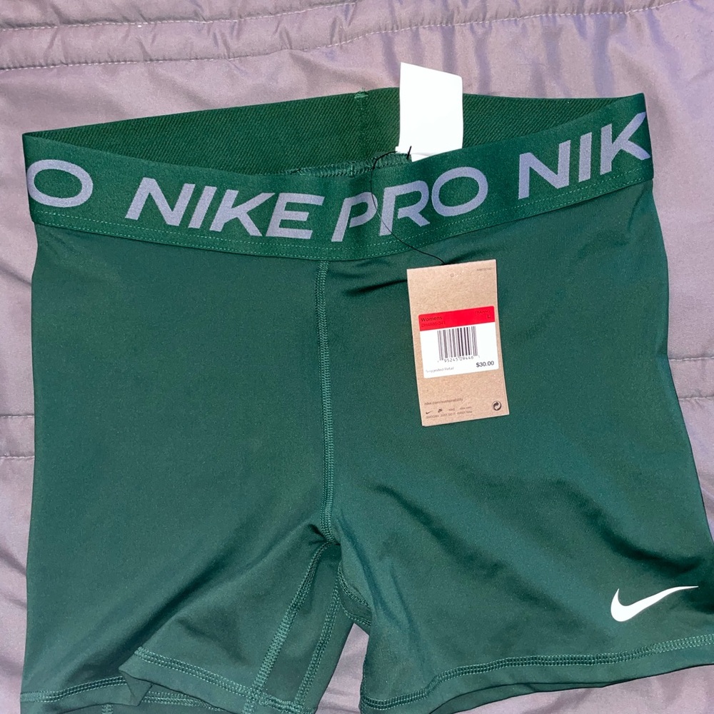 Nike Pro Dark Green Training Shorts